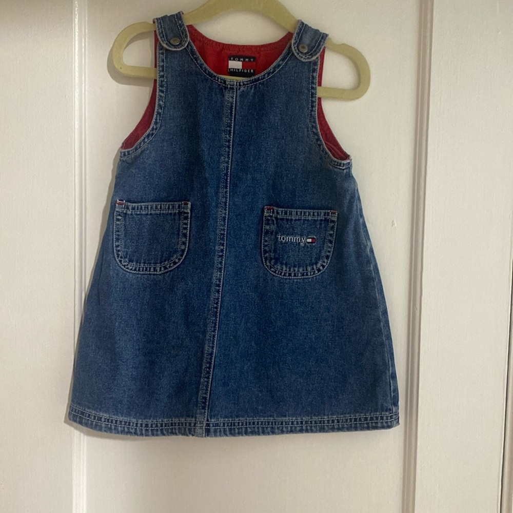 Tommy Hilfiger Baby Girl Denim Overall Jumper Dress 18-24 Months